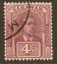 Sarawak 1928 4c Brown-purple. SG79.